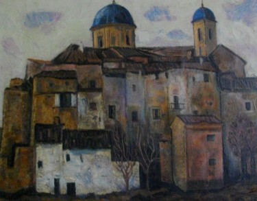 Картина под названием "Pueblo" - Juan Belmonte, Подлинное произведение искусства, Масло