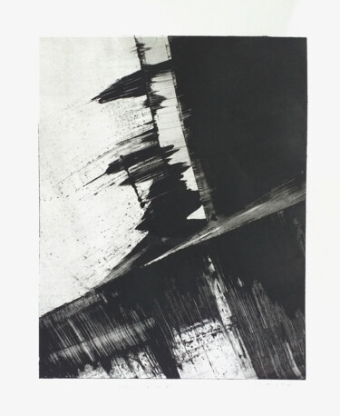 Gravures & estampes intitulée "Fragmentation 7" par Mine Palayer, Œuvre d'art originale, Monotype
