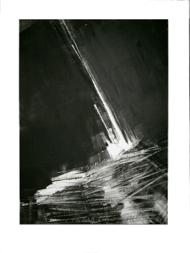 Gravures & estampes intitulée "Fragmentation 6" par Mine Palayer, Œuvre d'art originale, Monotype