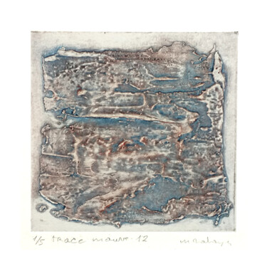 Gravures & estampes intitulée "Trace 12 m" par Mine Palayer, Œuvre d'art originale, Gravure