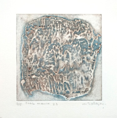 Estampas & grabados titulada "Trace 23 m" por Mine Palayer, Obra de arte original, Grabado