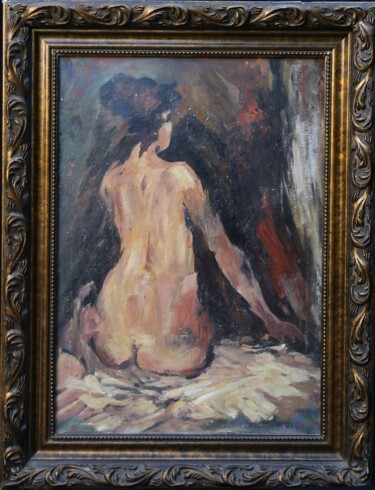Painting titled "Nude" by Minella Tanellari, Original Artwork, Oil