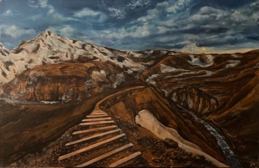 Peinture intitulée "Le chemin" par Ekaterina Cherkasova, Œuvre d'art originale, Huile
