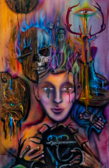 Картина под названием "Dream Girl 5" - Ekaterina Cherkasova, Подлинное произведение искусства, Аэрограф