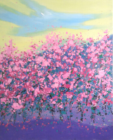 Painting titled "spring" by Minh Phuong Hoang Thi, Original Artwork, Acrylic