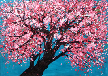 Schilderij getiteld "Spring day" door Minh Phuong Hoang Thi, Origineel Kunstwerk, Acryl