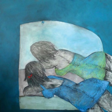 Peinture intitulée "Filles de la mer" par Minhtran, Œuvre d'art originale