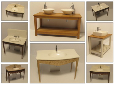 Design intitolato "lavabos-consola" da Francisco Del Pozo Parés, Opera d'arte originale, Mobili