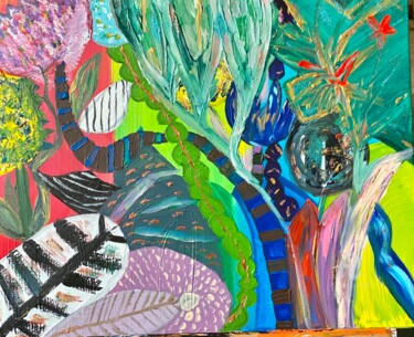 Peinture intitulée "Jungle art" par Minichino Laurence, Œuvre d'art originale, Acrylique