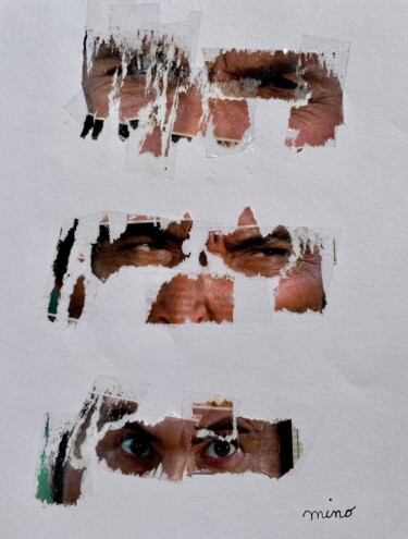 Le bon, la brute et le truand Collages intitulée "Le bon, la brute et…" par Mino, Œuvre d'art originale, Collages