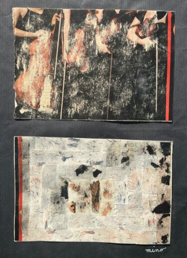 Collages intitulée "Musique 1" par Mino, Œuvre d'art originale, Collages