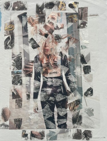 Collages intitulée "Compo 5.5" par Mino, Œuvre d'art originale, Collages
