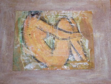 Peinture intitulée "nue pliée" par Monique Savy, Œuvre d'art originale