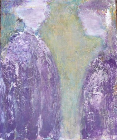 Painting titled "couple" by Monique Savy, Original Artwork