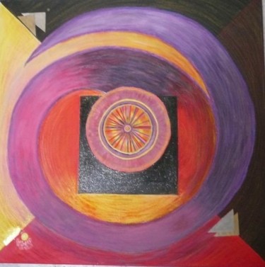 Painting titled "Mandala1" by Monique Savy, Original Artwork