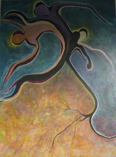 Peinture intitulée "Danse" par Monique Savy, Œuvre d'art originale