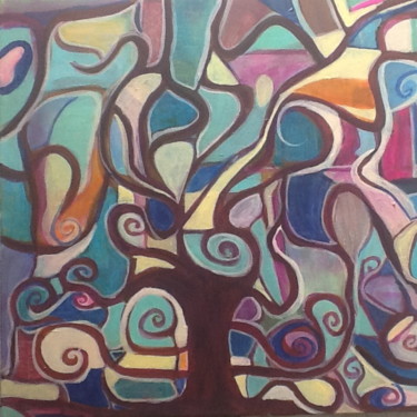 Peinture intitulée "arbre-de-vie.jpg" par Monique Savy, Œuvre d'art originale, Acrylique