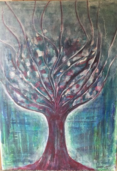 Peinture intitulée "arbre-de-vie.jpg" par Monique Savy, Œuvre d'art originale