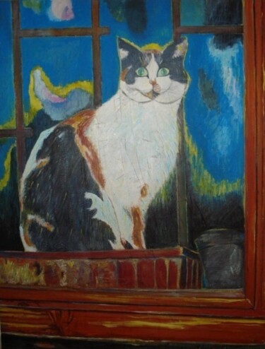"istanbul  kedisi" başlıklı Tablo Minu  (Tijen   Çetiner) tarafından, Orijinal sanat, Akrilik Ahşap Sedye çerçevesi üzerine…