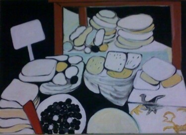 "Peynirler" başlıklı Tablo Minu  (Tijen   Çetiner) tarafından, Orijinal sanat, Petrol