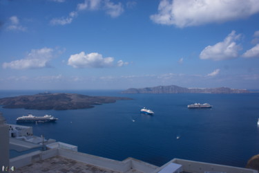 Fotografia intitolato "Caldeira de Santorin" da Miodrag Aubertin, Opera d'arte originale, Fotografia non manipolata