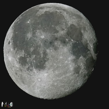 Photographie intitulée "La lune 05" par Miodrag Aubertin, Œuvre d'art originale, Photographie numérique