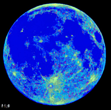 Photographie intitulée "Et si la lune était…" par Miodrag Aubertin, Œuvre d'art originale