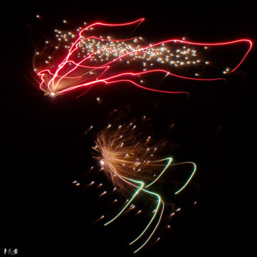 Photographie intitulée "Feux d'artifice" par Miodrag Aubertin, Œuvre d'art originale