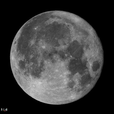 Fotografía titulada "La lune du 15.11.20…" por Miodrag Aubertin, Obra de arte original