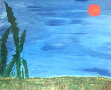 Painting titled "Gramas ao sol" by Miquéias Roberto Gomes, Original Artwork, Acrylic