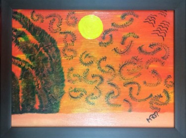 Pintura intitulada "MRG? - Folhas ao Sol" por Miquéias Roberto Gomes, Obras de arte originais, Tinta