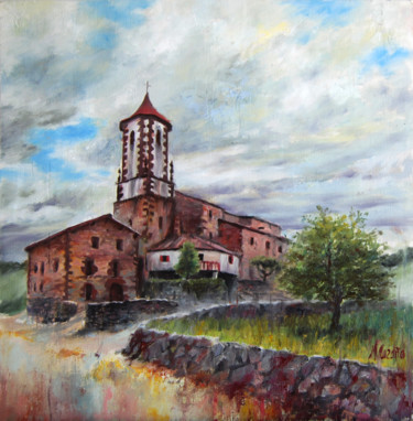 Peinture intitulée "Gartzain. Navarra" par Miquel Cazaña, Œuvre d'art originale, Huile