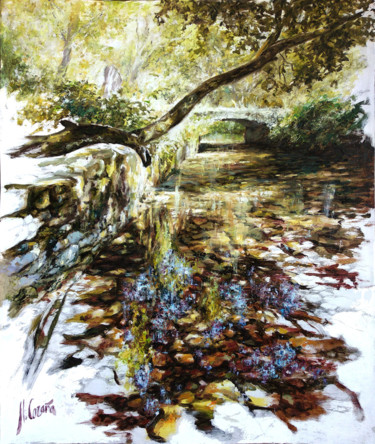 Ubagua, Navarre - Peinture paysage automne Peinture intitulée "Ubagua, Navarre - P…" par Miquel Cazaña, Œuvre d'art originale, Huile