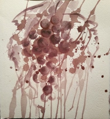Pintura titulada "Grape" por Mira Kovacevic (Wine Artist), Obra de arte original, Otro