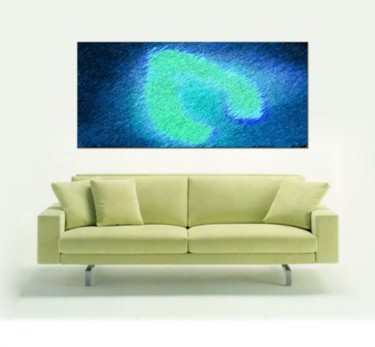 Painting titled "Lime Thread" by Mirabella, Original Artwork