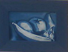 Peinture intitulée "Nature morte Bleue" par Jean-François Lerooy, Œuvre d'art originale