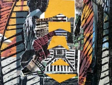 Colagens intitulada "cidade 3" por André De Miranda, Obras de arte originais
