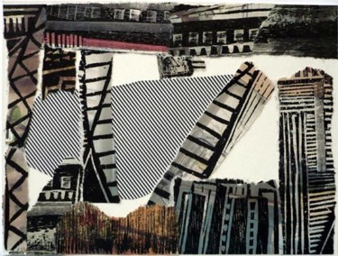 Colagens intitulada "cidade 23" por André De Miranda, Obras de arte originais