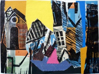 Colagens intitulada "cidade 25" por André De Miranda, Obras de arte originais