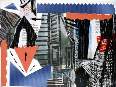 Colagens intitulada ""cidade 39"" por André De Miranda, Obras de arte originais