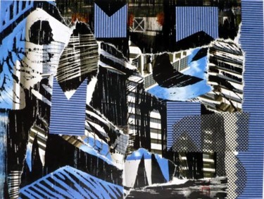 Colagens intitulada ""cidade 40'" por André De Miranda, Obras de arte originais