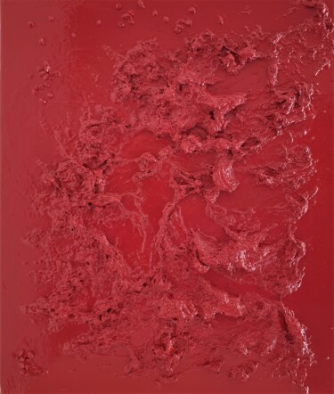 Le Rouge Peinture intitulée "Le Rouge" par Bernard Miranne, Œuvre d'art originale, Huile