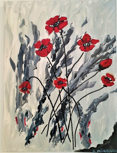 Painting titled "coquelicots.jpg" by Bernard Miranne, Original Artwork, Acrylic