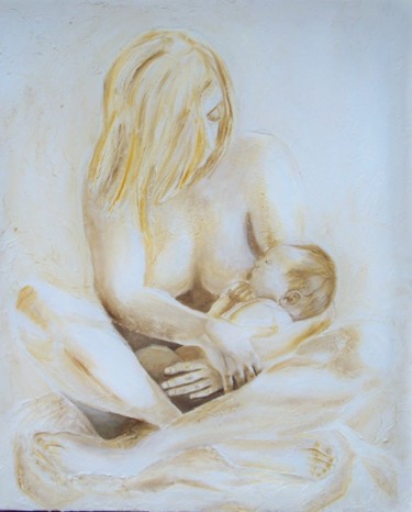 Painting titled "Moments privilégiés" by Céline Mirassou, Original Artwork, Oil