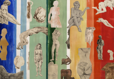 Gravures & estampes intitulée "Collection de nus.3" par Mircea Nechita, Œuvre d'art originale, Eau-forte