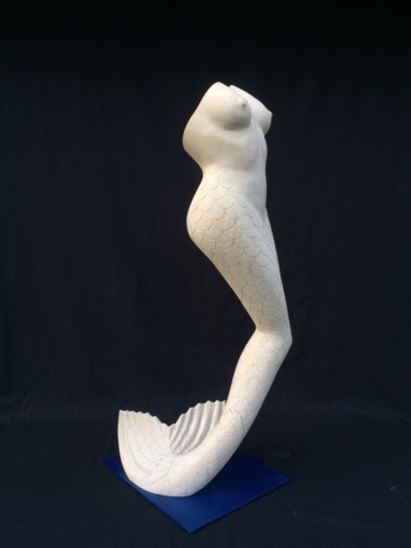 Sculpture titled "Le chant des Sirènes" by Mirèo, Original Artwork, Wood