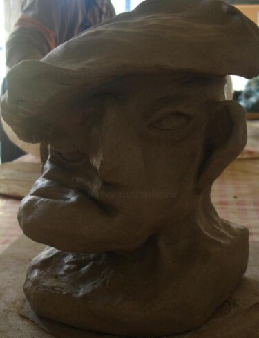 Sculpture intitulée "Gueule cassée" par Mireille Gratier De Saint Louis, Œuvre d'art originale, Terre cuite