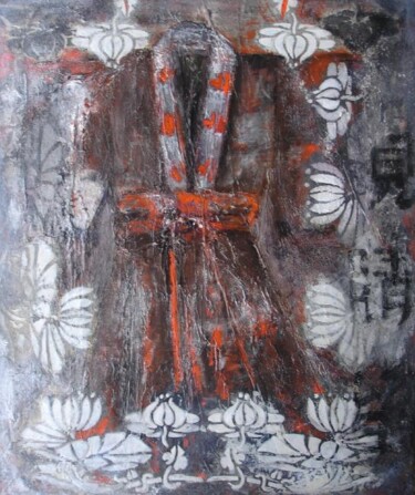 Peinture intitulée "Kimono et Lotus." par Mireille Gratier De Saint Louis, Œuvre d'art originale