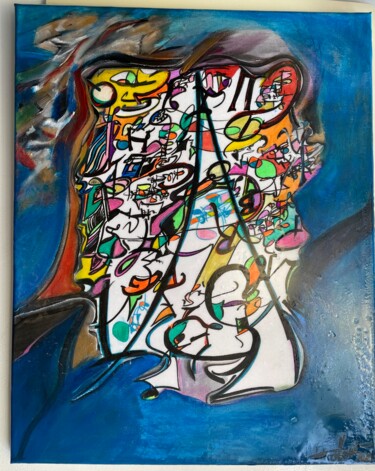 Peinture intitulée "ABCD'air" par Mireille Lancelin Lm Art Honfleur, Œuvre d'art originale, Acrylique Monté sur Châssis en b…