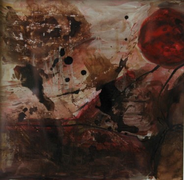 Peinture intitulée "SOLEIL D'AUTOMNE" par Mireille Matricon, Œuvre d'art originale, Encre